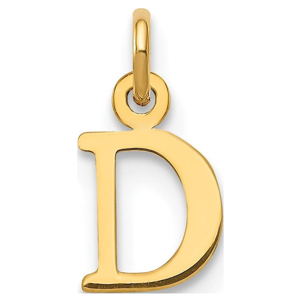 Auriga 14k Yellow Gold Cutout Letter D Initial Pendant for Women(L- 9. ...