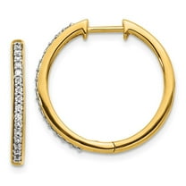 Auriga 14k Yellow Gold Diamond Hinged Hoop Earrings for Women