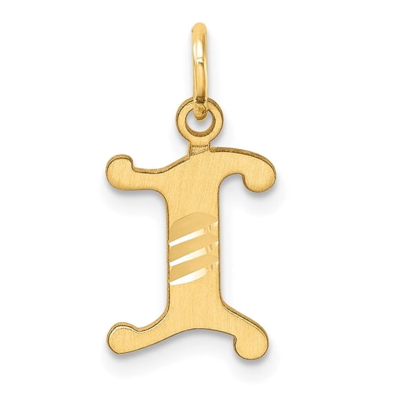 Auriga Fine Jewelry 14K Yellow Gold Diamond-cut Letter I Initial Charm for Women