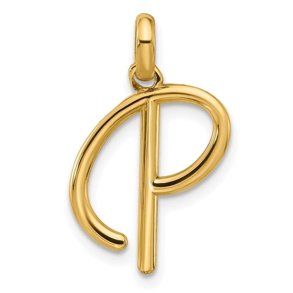 Auriga Fine Jewelry 14K Yellow Gold Fancy Letter P Pendant for Women