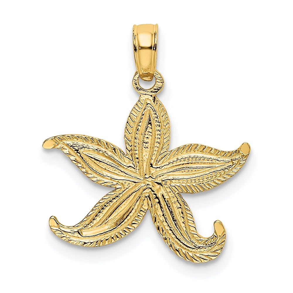 Auriga 14k Yellow Gold Flat Starfish Charm for Women - Walmart.com