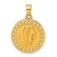 thumbnail image 1 of Auriga Fine Jewelry 14K Yellow Gold Hollow Our Guardian Angel Medal Pendant for Women (L-21.1 mm, W-16.6 mm), 1 of 6
