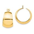 thumbnail image 1 of Auriga 14k Yellow Gold Hoop Earrings Jackets for Women (Length-20mm, Width-11mm), 1 of 5