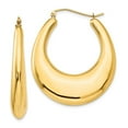 thumbnail image 1 of Auriga Fine Jewelry 14K Yellow Gold Hoop Earrings for Women (L -22mm, W -7mm), 1 of 6