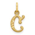 thumbnail image 1 of Auriga 14k Yellow Gold Letter C Initial Charm Pendant for Women(L- 0.48 inch, W- 0.32 inch), 1 of 6