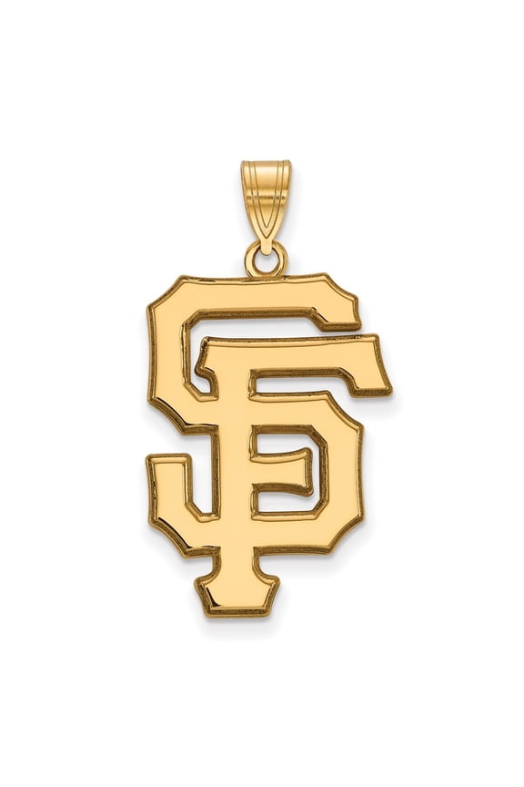 14k Yellow Gold Letters S-F Extra Large Pendant for Women (L-30 mm, W-17 mm)