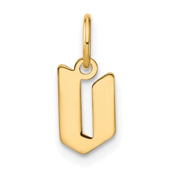 Auriga Fine Jewelry 14K Yellow Gold Lowercase Letter V Initial Pendant for Women