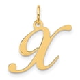 thumbnail image 1 of Auriga Fine Jewelry 14K Yellow Gold Medium Script Letter X Initial Pendant for Women, 1 of 5