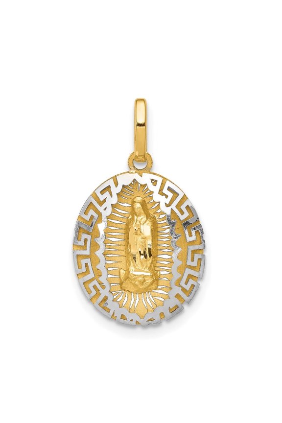 Fine Jewelry 14K Yellow Gold OCEAN CITY w/ Dolphins Charm for Women (L - 19.1 mm, W - 19.1 mm)