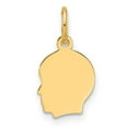 thumbnail image 1 of Auriga 14k Yellow Gold Plain Small .009 Gauge Facing Left Head Charm for Women(L- 16.3mm, W- 8.6mm), 1 of 3