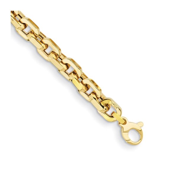 Auriga Fine Jewelry 14K Yellow Gold Polished 8.7mm Fancy Link 9 inch Bracelet for Women