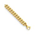 thumbnail image 1 of Auriga Fine Jewelry 14K Yellow Gold Polished 8.8mm Curb 8 inch Bracelet for Women, 1 of 6