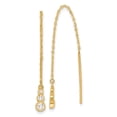 thumbnail image 1 of Auriga 14k Yellow Gold Polished Cubic Zirconia Threader Dangle Earrings for Women, 1 of 3