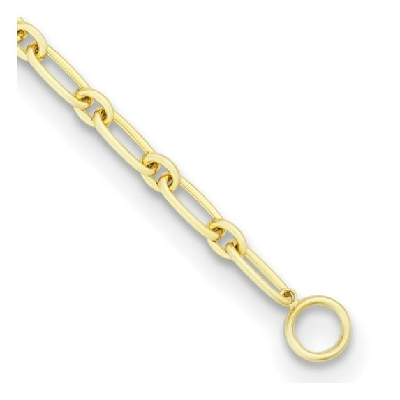 Auriga 14k Yellow Gold Polished Fancy Link 8 inch Toggle Bracelet for Women