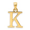 thumbnail image 1 of Auriga Fine Jewelry 14K Yellow Gold Polished Letter K Pendant for Women, 1 of 3
