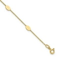 thumbnail image 1 of Auriga 14k Yellow Gold Polished Oval Discs Station Bracelet 7inch for Women, 1 of 5