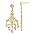 thumbnail image 1 of Auriga Fine Jewelry 14K Yellow Gold Rhodium Chandelier Style Dangle Earrings for Women(L-37.7mm, W-37.7mm), 1 of 5