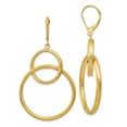 thumbnail image 1 of Auriga Fine Jewelry 14K Yellow Gold Scratch Finish Dangle Earrings for Women (L-59mm, W-31mm), 1 of 1