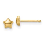 Auriga 14k Yellow Gold Star Stud Earrings for WomenL- 4.2mm, W- 4.2mm