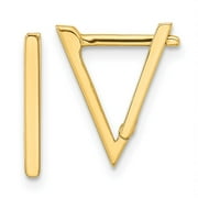 Auriga 14k Yellow Gold Triangle Dangle Earrings for Women(L- 15mm, W- 11.37mm)