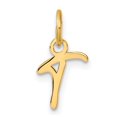 thumbnail image 1 of Auriga Fine Jewelry 14K Yellow Gold Uppercase Letter T Initial Charm for Women (L- 15.2mm), 1 of 4