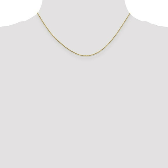 Auriga Fine Jewelry 18K Yellow Gold 0.7mm Box Chain Necklace 16inch for Women