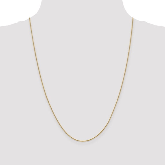 Auriga 18k Yellow Gold 1mm Spiga Chain Necklace 24inch for Women