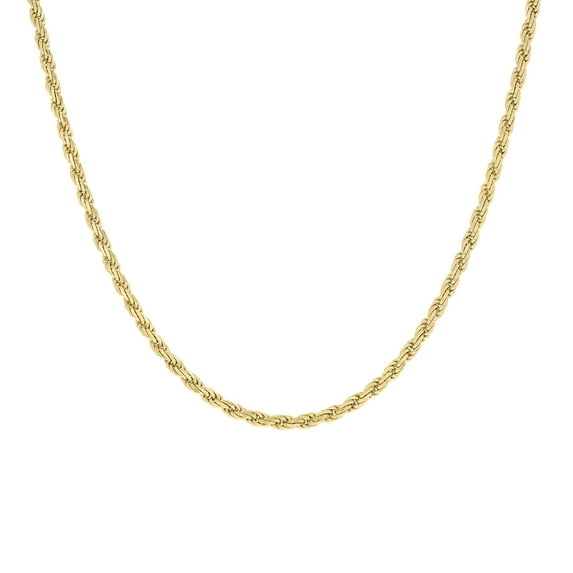 Auriga 2.5mm Solid Rope Chain Necklace 22" in 925 Sterling Silver