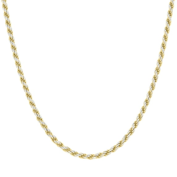 Auriga 3mm Solid Rope Chain Necklace 18" in 925 Sterling Silver
