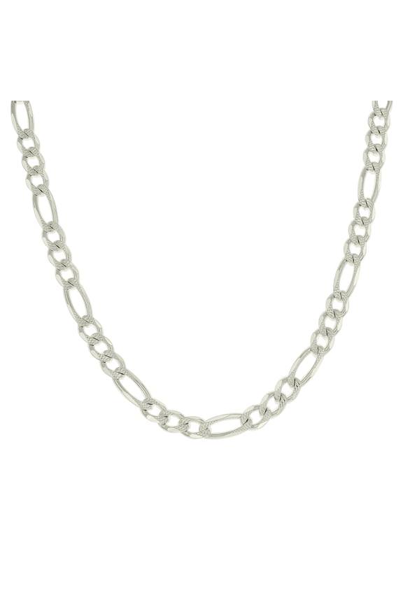 5mm Solid Classic Figaro Chain Bracelet 7" in 925 Sterling Silver