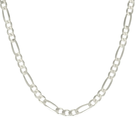 Auriga 925 Sterling Silver 7mm Solid Classic Figaro Chain Necklace 16
