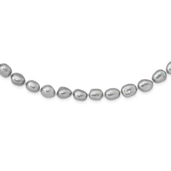 Auriga 9-11 mm Grey Baroque Endless Necklace for Women 64"