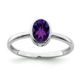 thumbnail image 1 of Auriga 925 Sterling Silver 0.75ct Round Cut Amethyst Engagement Ring Size 6 for Women, 1 of 5