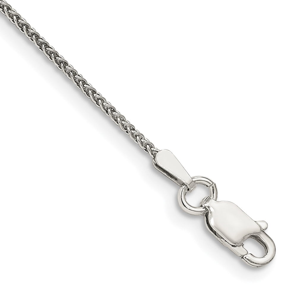 Auriga 925 Sterling Silver 1.25mm Round Spiga Anklet 10inch for Women