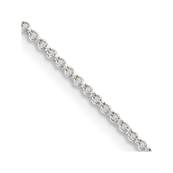 Auriga Fine Jewelry 925 Sterling Silver 1.4 mm Rolo Chain Necklace for Women 20"