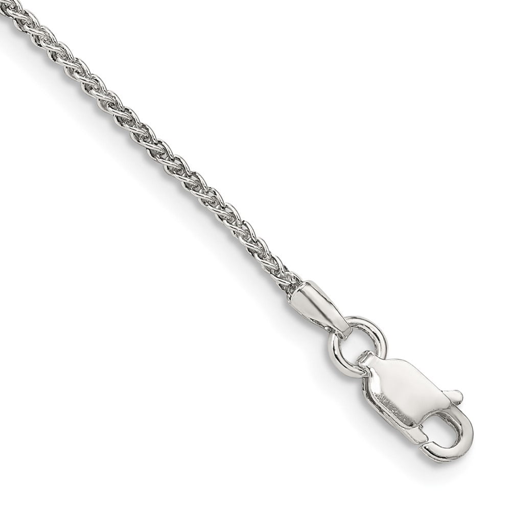 Auriga 925 Sterling Silver 1.5mm Round Spiga Anklet 10inch for Women