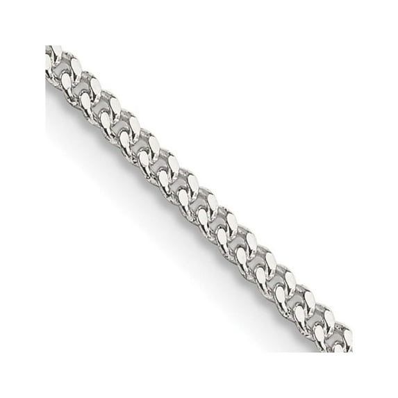 Auriga Fine Jewelry 925 Sterling Silver 1.75 mm Curb Chain Necklace for Women 28"