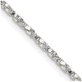 thumbnail image 1 of Auriga Fine Jewelry 925 Sterling Silver 1.75 mm Twisted Box Chain Necklace for Women 24", 1 of 5