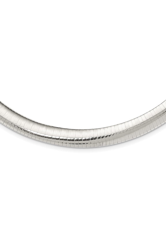 925 Sterling Silver 10 mm Cubetto Necklace for Women 16"