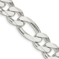 thumbnail image 1 of Auriga Fine Jewelry 925 Sterling Silver 13.5 mm Figaro Chain Necklace for Men 20", 1 of 5