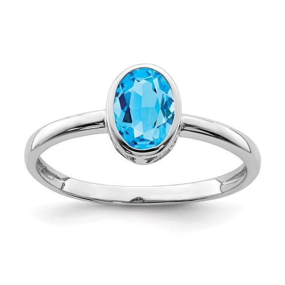Auriga 925 Sterling Silver 1ct Round Cut Sky Blue Topaz Engagement Ring Size 7 for Women