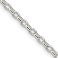 thumbnail image 1 of Auriga 925 Sterling Silver 2.75 mm Oval Fancy Rolo Chain Necklace for Women 18", 1 of 5