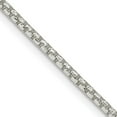 thumbnail image 1 of Auriga 925 Sterling Silver 2 mm Diamond-cut Round Box Chain Necklace for Women 30", 1 of 5