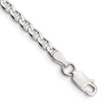 thumbnail image 1 of Auriga 925 Sterling Silver 3.15mm Flat Cuban Anchor Bracelet 8 inch for Women, 1 of 6