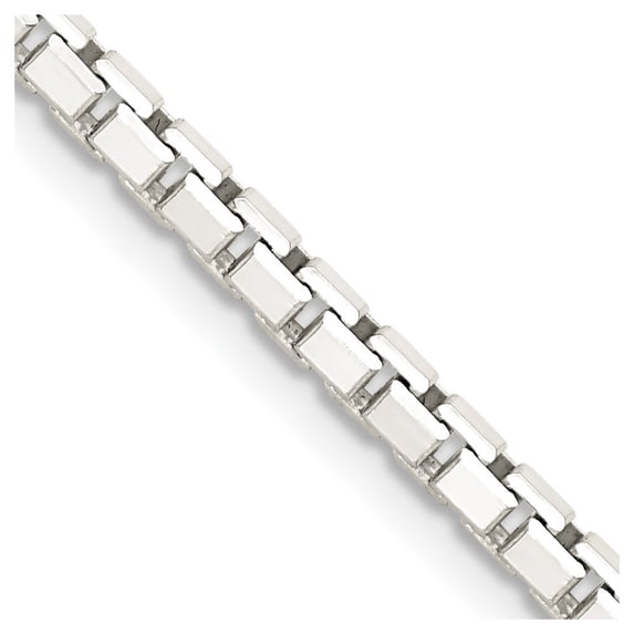 Auriga 925 Sterling Silver 3.2 mm 8 Sided Diamond-cut Box Chain Necklace for Women 16"