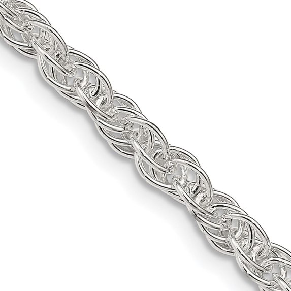 Auriga Fine Jewelry 925 Sterling Silver 3.8 mm Loose Rope Chain Necklace for Women 24"