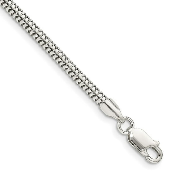 Auriga 925 Sterling Silver 3mm Round Snake Chain Bracelet 8inch for Women