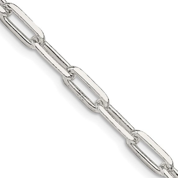 Auriga Fine Jewelry 925 Sterling Silver 4.25 mm Elongated Open Link Chain Necklace for Women 30"