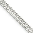 thumbnail image 1 of Auriga 925 Sterling Silver 4.5 mm Concave Beveled Curb Chain Necklace for Women 16", 1 of 7