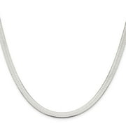 Auriga Fine Jewelry 925 Sterling Silver 5.25mm Magic Herringbone Chain Necklace 16inch for Women